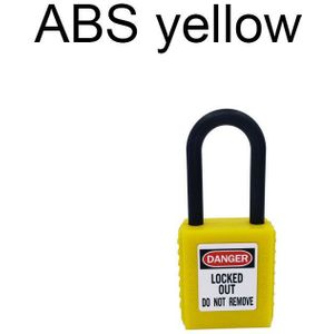 Lock Veiligheid Hangslot Abs Security Hangslot Nylon Industriële Lock 38Mm Plastic Beugel Staal Met 2 Unieke Sleutel