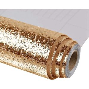 Keuken Behang, Olie-Proof En Waterdicht, Gebruikt Voor Keuken Muren, Kasten, hittebestendig En Wasbaar (Goud, 23.6X118In)