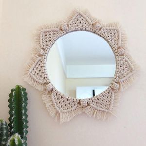 Zonnebloem Achtergrond Wandtapijt Macrame Tapijt Muur Opknoping Badkamer Muur Decor Spiegel Katoen Tapijt Voor Thuis Boho Decor