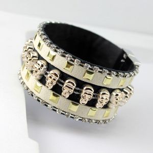 VONNOR Sieraden Armbanden voor Vrouwen Mannen Lederen Stones Bangles Armbanden Vrouwelijke Accessoires Wrap Armband