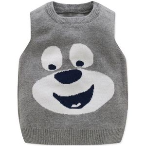 Cartoon Beer Baby Trui Vest Gebreide O-hals Mouwloze Trui Voor Jongens Katoen Zachte Baby Jongen Vest Trui Lente Baby Kleding