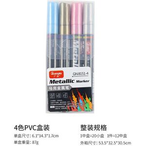 4/8/15/20 Pcs Acryl Metalen Kleuren Marker Set Voor Diy Zwarte Kaart Album Hand Boek schilderen Student Art Pen