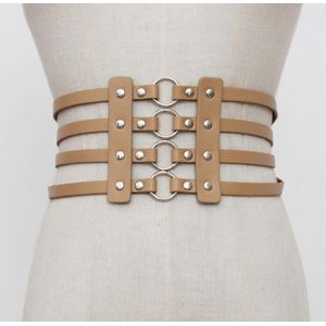 Vrouwen Runway Vintage Pu Lederen Cumberbanden Vrouwelijke Jurk Korsetten Tailleband Riemen Decoratie Brede Riem R1860