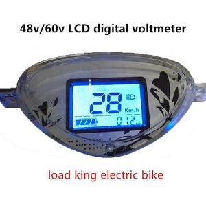 48 v/60 v BLW elektrische fiets LCD digitale voltmeter, belasting koning lood-zuur ebike voltage Display/LCD kilometerteller/speed meter