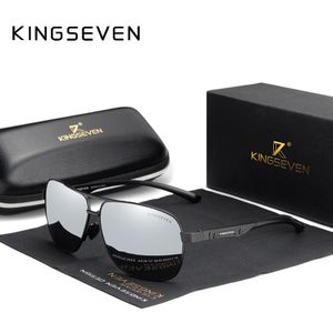 Kingseven Mannen Aluminium Zonnebril Gepolariseerde UV400 Spiegel Mannelijke Zonnebril Vrouwen Voor Mannen Oculos De Sol