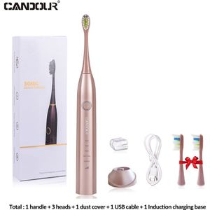Candour Cd-5168 Sonic Tandenborstel Oplaadbare Elektrische Tandenborstel IPX8 Waterdichte 15 Modus Met 8 Borstel Reizen Doos Beste Cadeau