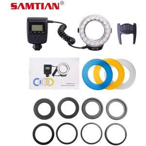 Samtian RF-600D Led Macro Flash Led Ring Flitser Voor Canon Nikon Olympus Sony Dslr Camera 'S