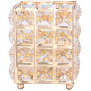 Kristal Make Organizer Metalen Opbergdoos Europese Stijl Wenkbrauwpotlood Lippenstift Houder Make-Up Borstel Houder Cosmetische Organizer