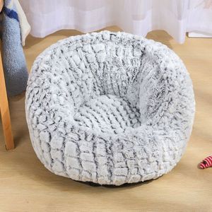 Verstelbare Warme Fleece Huisdier Bed Kennel Zachte Ronde Hond Kat Smothing Bed Winter Diepe Slaapzak Sofa Puppy Kussen Huis katten