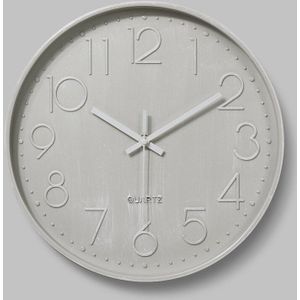 12 Inch Houtnerf Nordic Wandklok Retro Woonkamer 3D Arabische Cijfers Digitale Weegschaal Opknoping Horloge Minimalistische Huis Decor