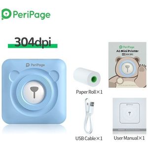 304Dpi Peripage A6 Label Printer High Definition Printing Thermische Mini Printer 2 &quot;Foto Factuur Printer Voor Android En iphone