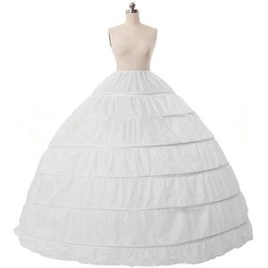 Bruiloft Accessoires Petticoat Prom Party Lange Big Baljurk Crinoline Quinceanera Onderrok 6 Hoops Rok Petticoats In Voorraad