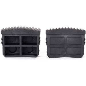 2 pcs Vervanging Slip Proof Stap Ladder Voeten Pad Zwart Rubber Vouwen Dubbele Ladder Voet Grip Cover Tool Accessoires
