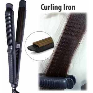Gegolfd Haar Krultang Snelle Verwarming Krultang Elektrische Haar Crimper Corrugation Platte Ijzer Maïs Perm Spalk Wave Styling Tools