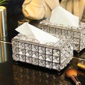 Crystal Facial Tissue Doos Houder Crystal Cube Servet Dispenser Slaapkamer Kantoor Hotel Cafe Koffie Huis Bar