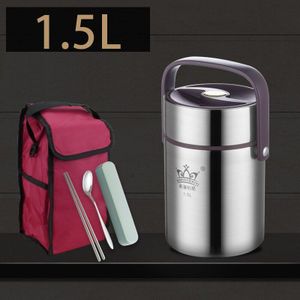 10 Uur Thermische Isolatie 304 Roestvrij Staal Vacuüm Bento Box Grote Voedsel Opslag Container Picknick Student School Lunch Box Set