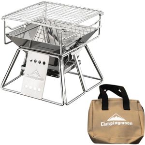 Camping Bbq Grill Draagbare Roestvrij Staal Vouwen Barbecue Grill Ultra-Kleine Barbecue Oven Voor Camping Picknick Tool