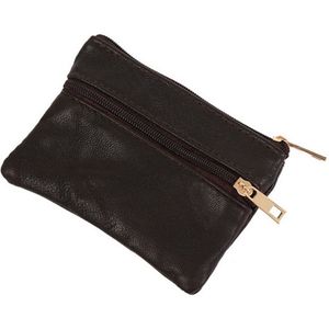 Mannen Lederen Mini Portemonnee Toevallige Waterdichte Multi-Zip Heuptas Faux Leather Key Case