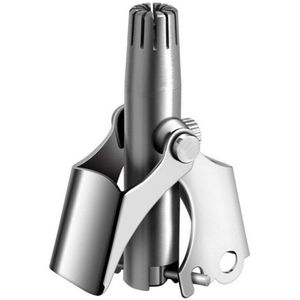 Neus Tondeuse Voor Mannen Roestvrij Staal Handmatige Trimmer Voor Neus Vibrissa Razor Scheerapparaat Wasbare Neus Oorhaar Trimmer