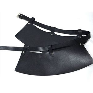 Brede Gouden Riem Vrouwen Corset Metalen Versierd Riemen Pu Lederen Ruche Rok Peplum Tailleband Cumberbanden Vrouwelijke Jurk Strap Gordel