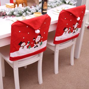 Kerst Decoratie Stoelhoezen Eetkamerstoel Seat Kerstman Thuis Party Decor Doek