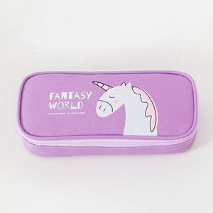 Dier Grote Capaciteit Eenhoorn Etui Kawaii Tas Voor School Leuke Rits Potlood Zak Kantoorbenodigdheden Briefpapier Kinderen