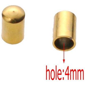 30pcs Roestvrij Staal goud Cord End Caps Fit 2/3/4/5mm Lederen Touw DIY sieraden Maken Accessoires Draad Sluiting Krimp Vinden