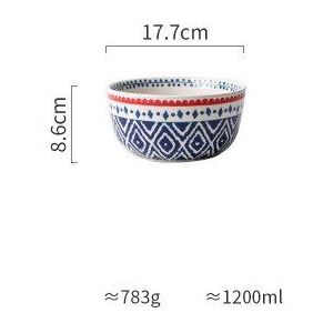 Creatieve Keramische Bestek 4.5 Inch Bowls 7Inch Soepkom Platen Mokken Met Handgreep Japan Stijl Onder Geglazuurd Porselein Retro mok