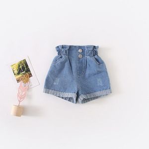 Zomer Baby Meisje Denim Shorts Pp Broek Bloeiers Hoge Taille Shorts Bebes Krimpen Bud Taille Jeans Broek Mode meisje Broek