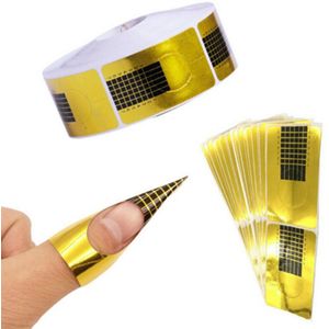 100Pcs Nail Art Gereedschap Nagel Uv Gel Tips Extension Builder Vorm Gids Voor Nagel Uitbreiding Stencil Manicure Gereedschap
