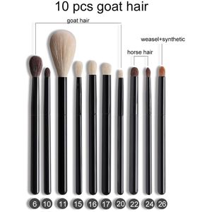 OVW DLH Makeup Brush Set Professionele Premium Synthetische Haren Geit Mengen Make-Up Kwasten Kit Essentiële Makeup tools Travel Kit