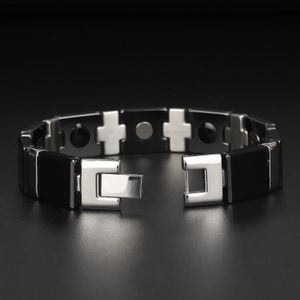 Luxe Goud Kleur Rvs Artritis Twisted Gezonde Therapie Magneten Armband Mannen Dames Germanium Cz Armbanden Voor Vrouwen