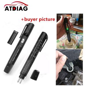 Remvloeistof Tester Pen Liquid Tester Met 5 Led Auto Voertuig Gereedschap Diagnostische Hulpmiddelen Remvloeistof Tester Voor DOT3/DOT4 Gratis