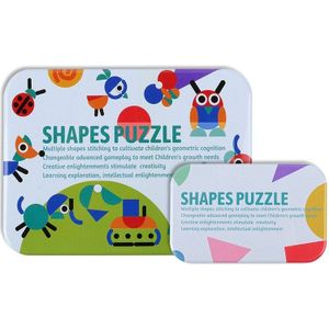 Houten Patroon Dieren Puzzel Vorm Tangram Puzzel Sorteren Andstacking Game Educatief Speelgoed Voor Peuters