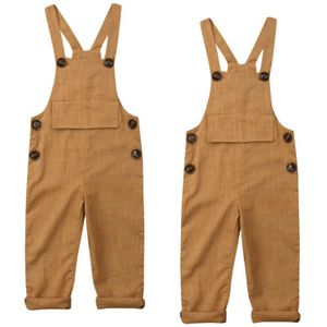 Mode Peuter Baby Meisjes Jongens Linnen Effen Romper Jumpsuit Playsuit Kleding Zomer Pasgeboren Kids Bib Jarretel Broek Overall