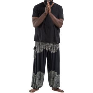 Maat Bohemian Hippie Mannen Mode Casual Broek Elastische Taille Yoga Broek
