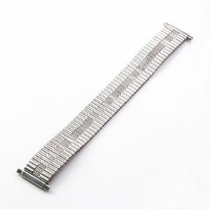 Vrouwen Mannen Zilveren Rvs Flexibele Uitbreiding Stretch Horlogeband Horloge Band Strap Armband 16-22 MM Verstelbare Link- y176