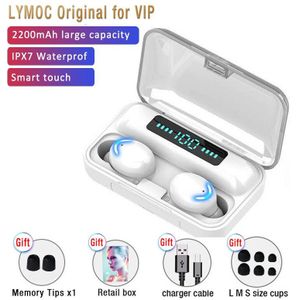Tws Draadloze Koptelefoon Bluetooth Hoofdtelefoon 5.0 Hifi Stereo Waterdichte Oordopjes Handsfree Headset Met Microfoon Opladen Case