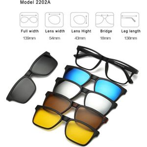 5 Set Clip Lens + 1 Frame Wandelen Brillen Spiegel Gepolariseerde Zonnebril Clip-On Magneten Kan Absorberen Bijziendheid Verziendheid bril