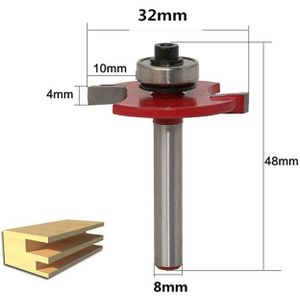 1Pc 8mm Schacht "T" Type Biscuit Joint Steken Hout Router Bit T-Slot Frezen houtbewerking Gereedschap