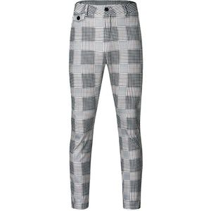 Side Plaid Elastische Taille Broek шpants broek Elastische Taille Broek Voor Mannen Slanke pocket Chino Broek Straight Leg Potlood broek