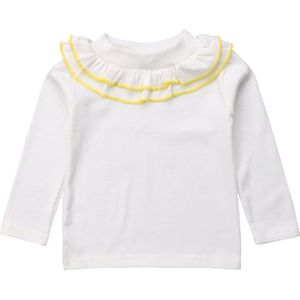 De solide wilde Tollder Kid Baby Kleding Boutique Peuter Kids Baby Meisjes Toevallige Lange Mouwen Katoenen Tops Blouse zoete