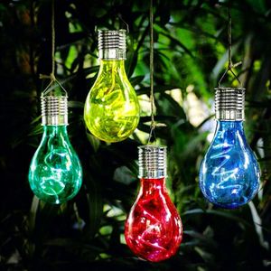 Zonne-verlichting Camping Kroonluchter Outdoor Tuin Binnenplaats Corridor Path Solar Lamp Licht Kerstboom Decoratie Lantaarn