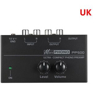 PP500 Phono Voorversterker Voorversterker Met Niveau Volumeregeling Rca Input Output 1/4 ""Trs Interfaces Voor Lp Vinyl Draaitafel