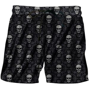 CJLM Man Shorts Street Style mannen 3D Gedrukt Geometrische Patroon Schedels Home Uitloper