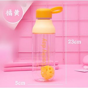 Water Fles Fruit Infuser Sap Shaker Sport Citroensap Thee Drinken Fles Tour Wandelen Draagbare Drinkware 600 Ml 5*5*23 Cm