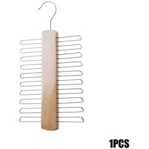 Hout Tie Hangers Multifunctionele Anti-Slip Kleerhanger Voor Ties Riemen Sjaal OCT998