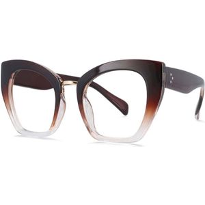 54045 Oversized Cat Eye Anti Blauw Licht Brilmonturen Luipaard Vrouwen Mode Computer Brillen