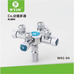 Aquarium W21.8 CO2 rvs aquarium regulator multi-channel shunt naald klep, magneetventiel bubble counter