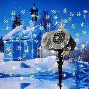 Kerst Sneeuwvlok Licht Sneeuwval Projector Bewegen Sneeuw Outdoor Indoor Tuin Projectie Verlichting Jaar Party Decor